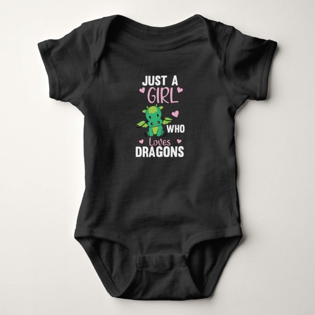 Bara en flicka som Kärlek dragons Fantasy Dragon G T Shirt (Framsida)