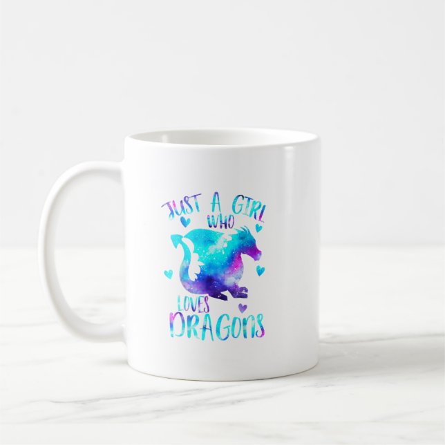 Bara en flicka som Kärlek dragons Galaxy Space Dra Kaffemugg (Vänster)