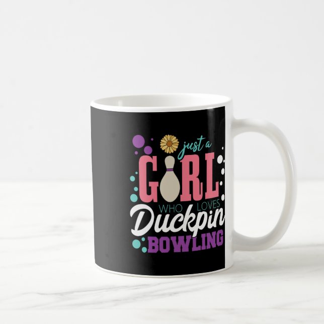 Bara en flicka som Kärlek Duckpin Bowling Kaffemugg (Höger)