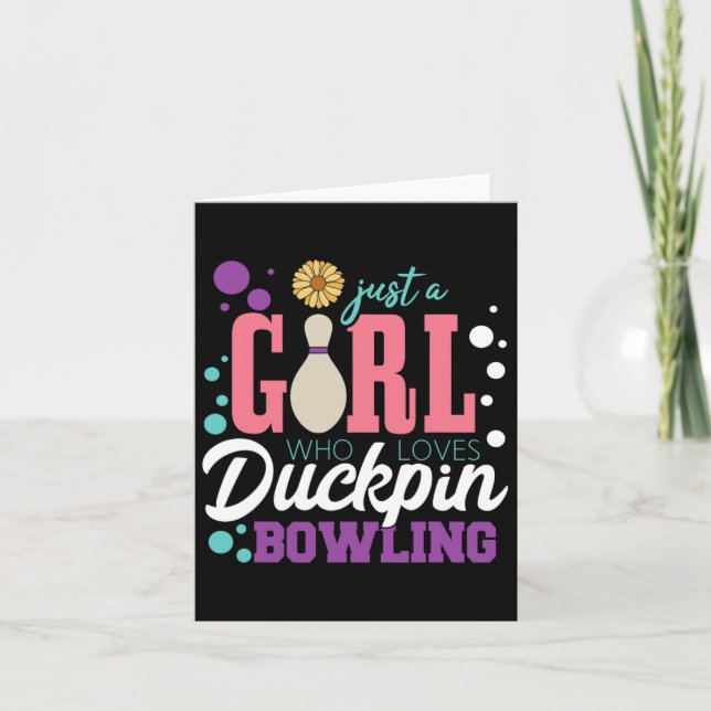 Bara en flicka som Kärlek Duckpin Bowling Kort (Framsida)