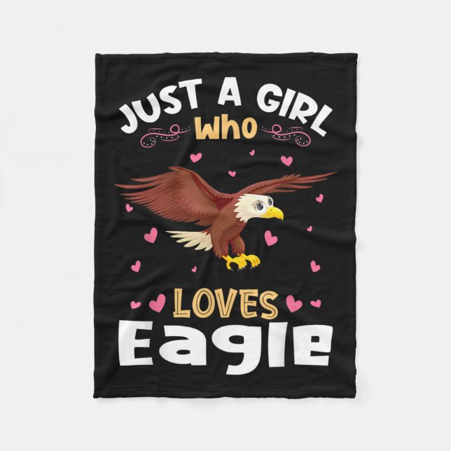 Bara en flicka som Kärlek Eagles Gift Fleecefilt (Framsidan)