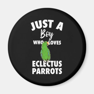 Bara en flicka som Kärlek Eclectus Parrot Magnet
