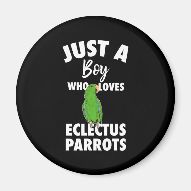 Bara en flicka som Kärlek Eclectus Parrot Magnet (Framsidan)