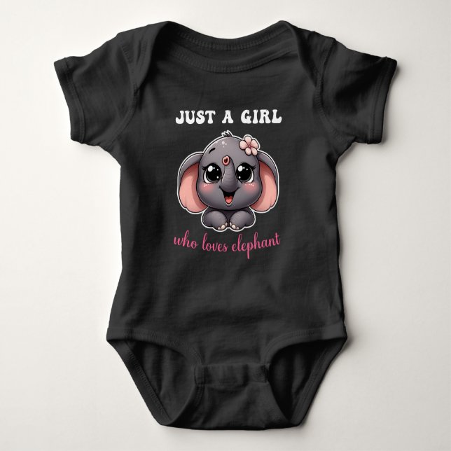 Bara en flicka som Kärlek Elephant Cute Elephant T Shirt (Framsida)