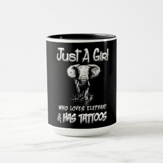 Bara en flicka som Kärlek Elephant och som har tat Mugg