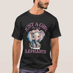 Bara en flicka som Kärlek Elephants Baby Elephant T Shirt