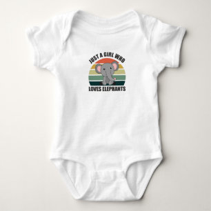 Bara en flicka som Kärlek Elephants Cute Animals T Shirt