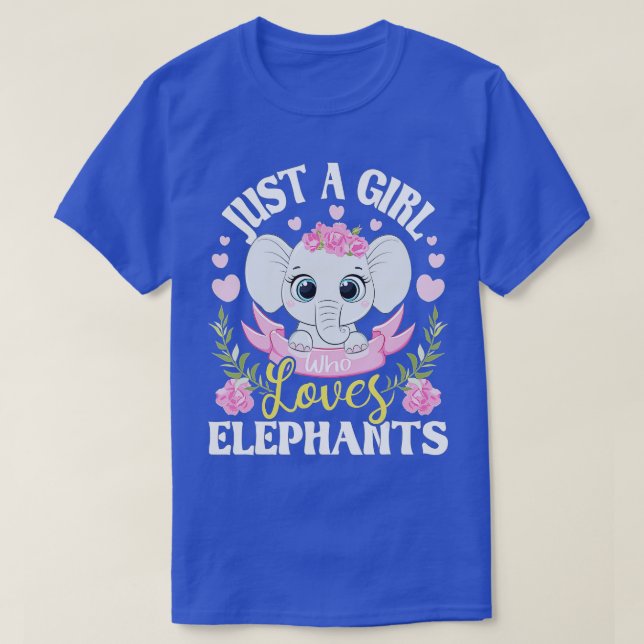 Bara en flicka som Kärlek Elephants - Elephant Äls T Shirt (Design framsida)