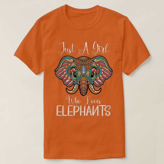 Bara en flicka som Kärlek Elephants - Elephant Gif T Shirt (Design framsida)