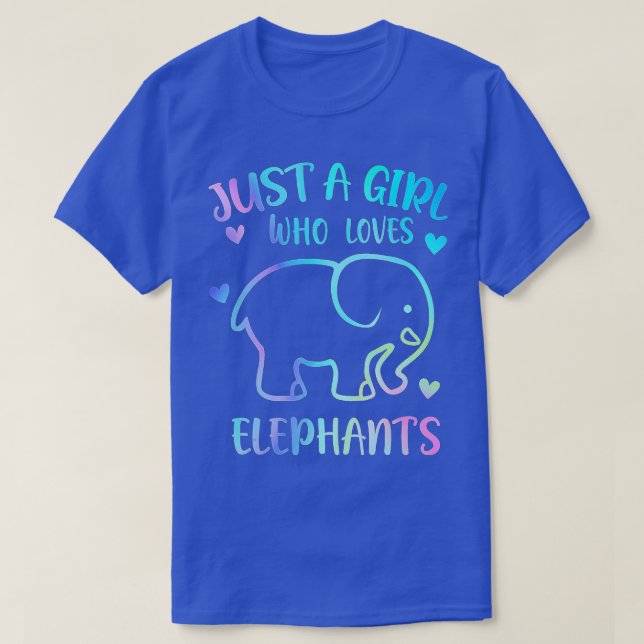 Bara en flicka som Kärlek Elephants Gift För barn  T Shirt (Design framsida)
