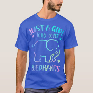 Bara en flicka som Kärlek Elephants Gift För barn T Shirt