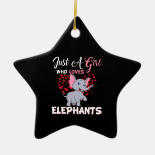Bara en flicka som Kärlek Elephants Gifts Julgransprydnad Keramik