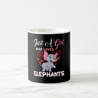 Bara en flicka som Kärlek Elephants Gifts Kaffemugg