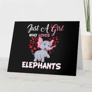 Bara en flicka som Kärlek Elephants Gifts Kort