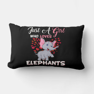 Bara en flicka som Kärlek Elephants Gifts Lumbarkudde