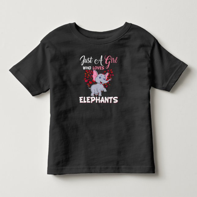 Bara en flicka som Kärlek Elephants Gifts T Shirt (Framsida)