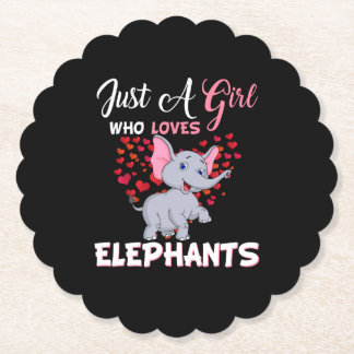Bara en flicka som Kärlek Elephants Gifts Underlägg Papper