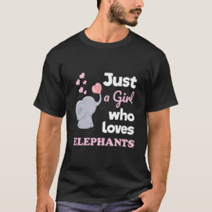 Bara en flicka som Kärlek Elephants Girls Elephant T Shirt