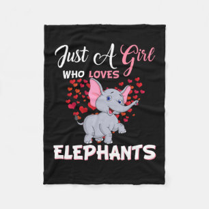 Bara en flicka som Kärlek Elephants presenterar Fleecefilt