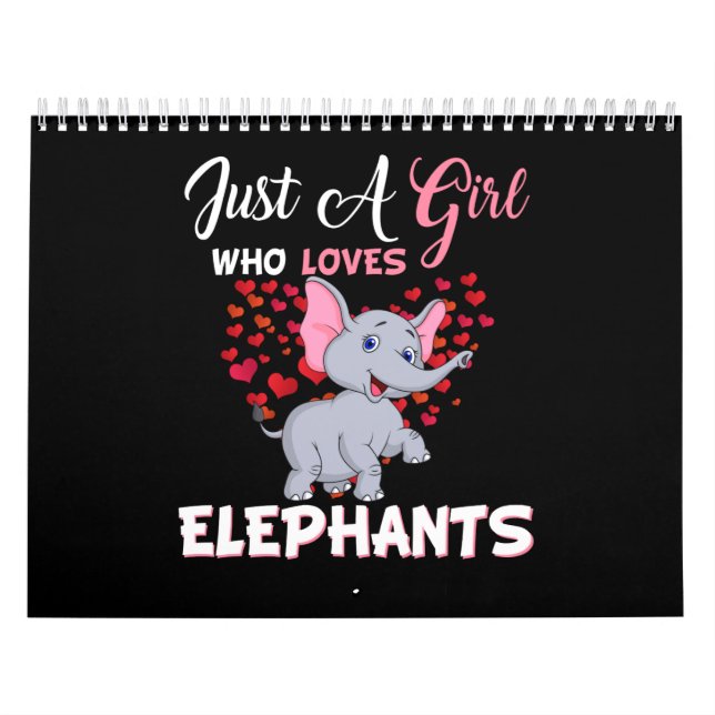 Bara en flicka som Kärlek Elephants presenterar Kalender (Omslag)