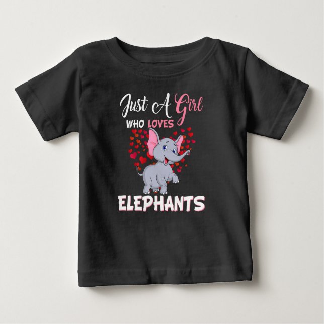 Bara en flicka som Kärlek Elephants presenterar T Shirt (Framsida)
