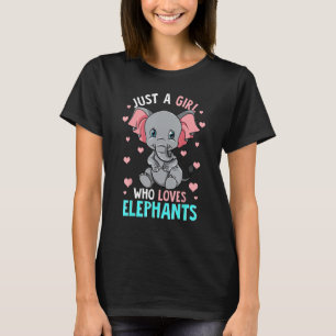 Bara en flicka som Kärlek Elephants Shirt Elephan T