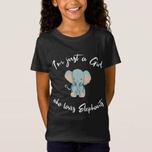 Bara en flicka som kärlek elephants söta t shirt