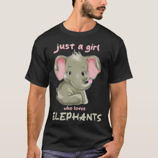 Bara en flicka som Kärlek Elephants T Shirt
