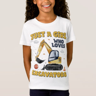Bara en flicka som Kärlek Excavators Retro Excavat T Shirt