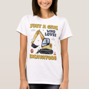 Bara en flicka som Kärlek Excavators Retro Excavat T Shirt