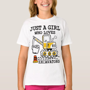 Bara en flicka som Kärlek Excavators Retro Excavat T Shirt