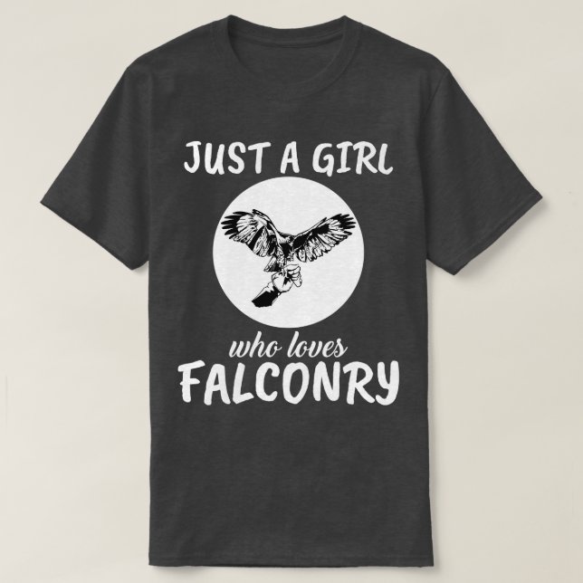 Bara en flicka som Kärlek Falconry T Shirt (Design framsida)