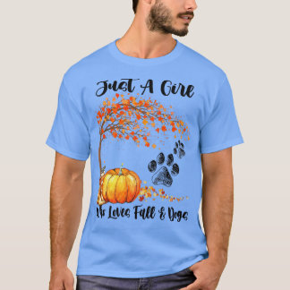 Bara en flicka som Kärlek Fall & Hundar Pumpkin Ta T Shirt