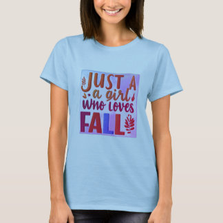 Bara en flicka som Kärlek faller i broderiets desi T Shirt