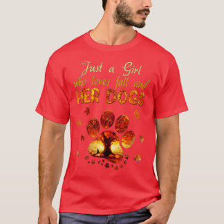 Bara en flicka som Kärlek faller och hennes Hundar T Shirt