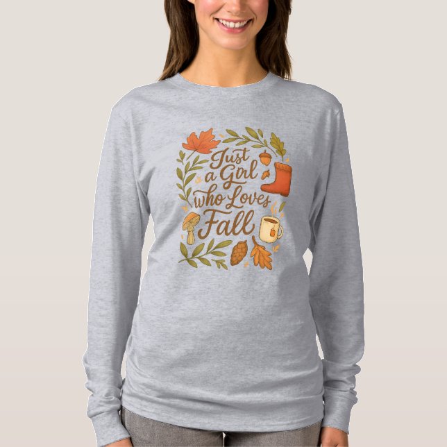 Bara en flicka som Kärlek faller T Shirt (Framsida)