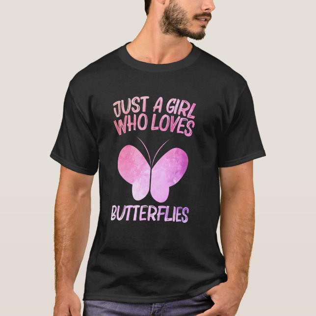 Bara en flicka som Kärlek fjäskar för kvinnosmör T Shirt (Framsida)