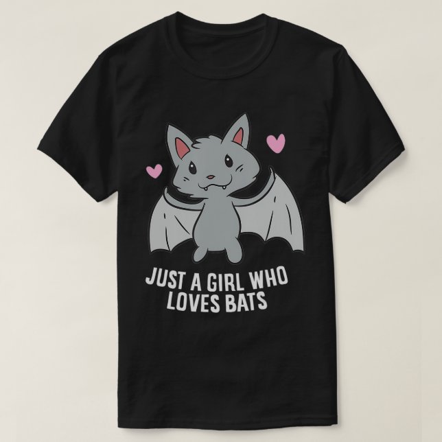 Bara en flicka som Kärlek Fladdermöss T Shirt (Design framsida)
