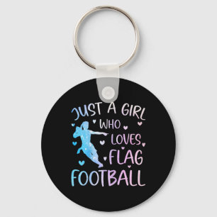 Bara en flicka som Kärlek Flagga Football Ljuny sä Nyckelring