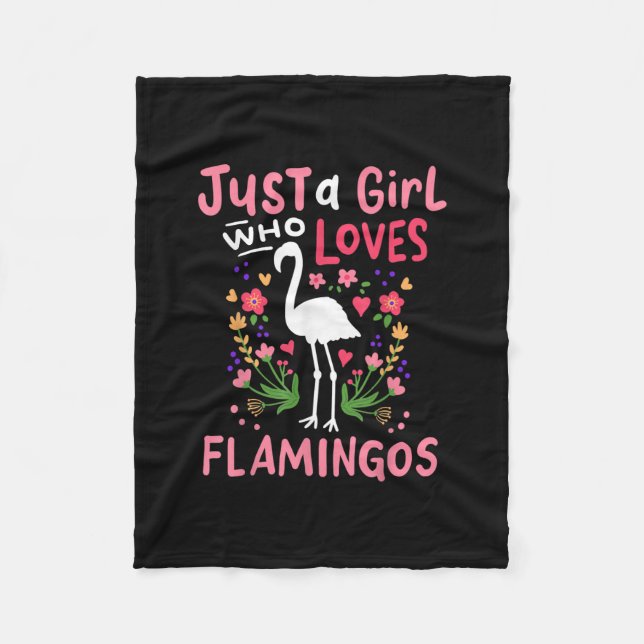 Bara en flicka som Kärlek Flamingo Fleecefilt (Framsidan)