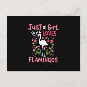Bara en flicka som Kärlek Flamingo Inbjudan Vykort
