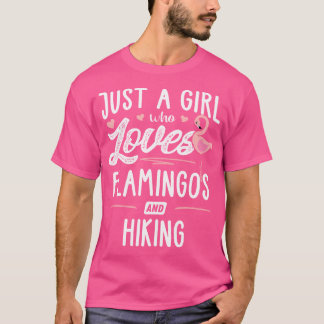 Bara en flicka som Kärlek Flamingos och som hissar T Shirt
