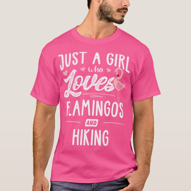 Bara en flicka som Kärlek Flamingos och som hissar T Shirt (Framsida)