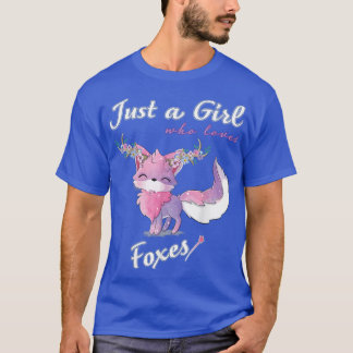 Bara en flicka som Kärlek Foes Kawaii Flower Fo An T Shirt