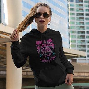 Bara en flicka som Kärlek för att spela Retro-spel Hoodie