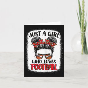 Bara en flicka som Kärlek fotboll cute American Fo Kort