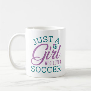 Bara en flicka som Kärlek-fotboll Kaffemugg