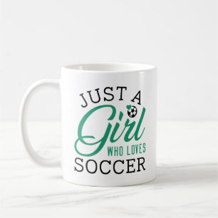 Bara en flicka som Kärlek-fotboll Kaffemugg