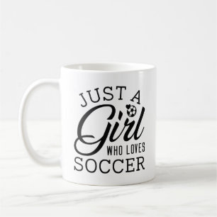 Bara en flicka som Kärlek-fotboll Kaffemugg