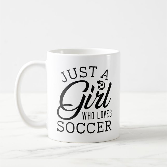 Bara en flicka som Kärlek-fotboll Kaffemugg (Vänster)